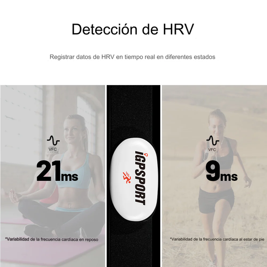 iGPSPORT HR Runner Banda Frecuencia Cardíaca Dynamics Metrics