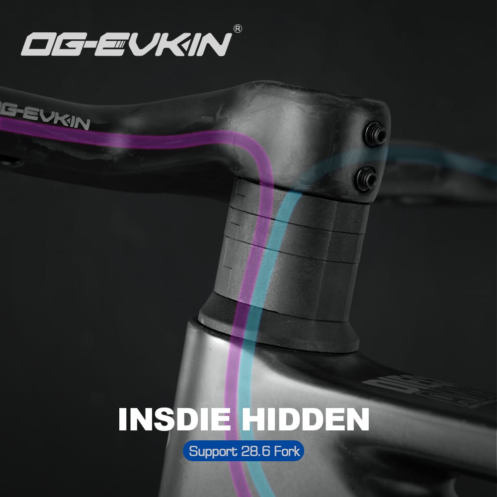 Manillar en carbono de mtb, cables internos, HB3000